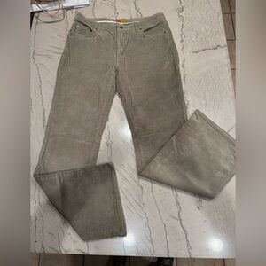 Beau Dawson Wide Wale Corduroy Wide Leg Pants Size 12 Taupe Neutral Stretch